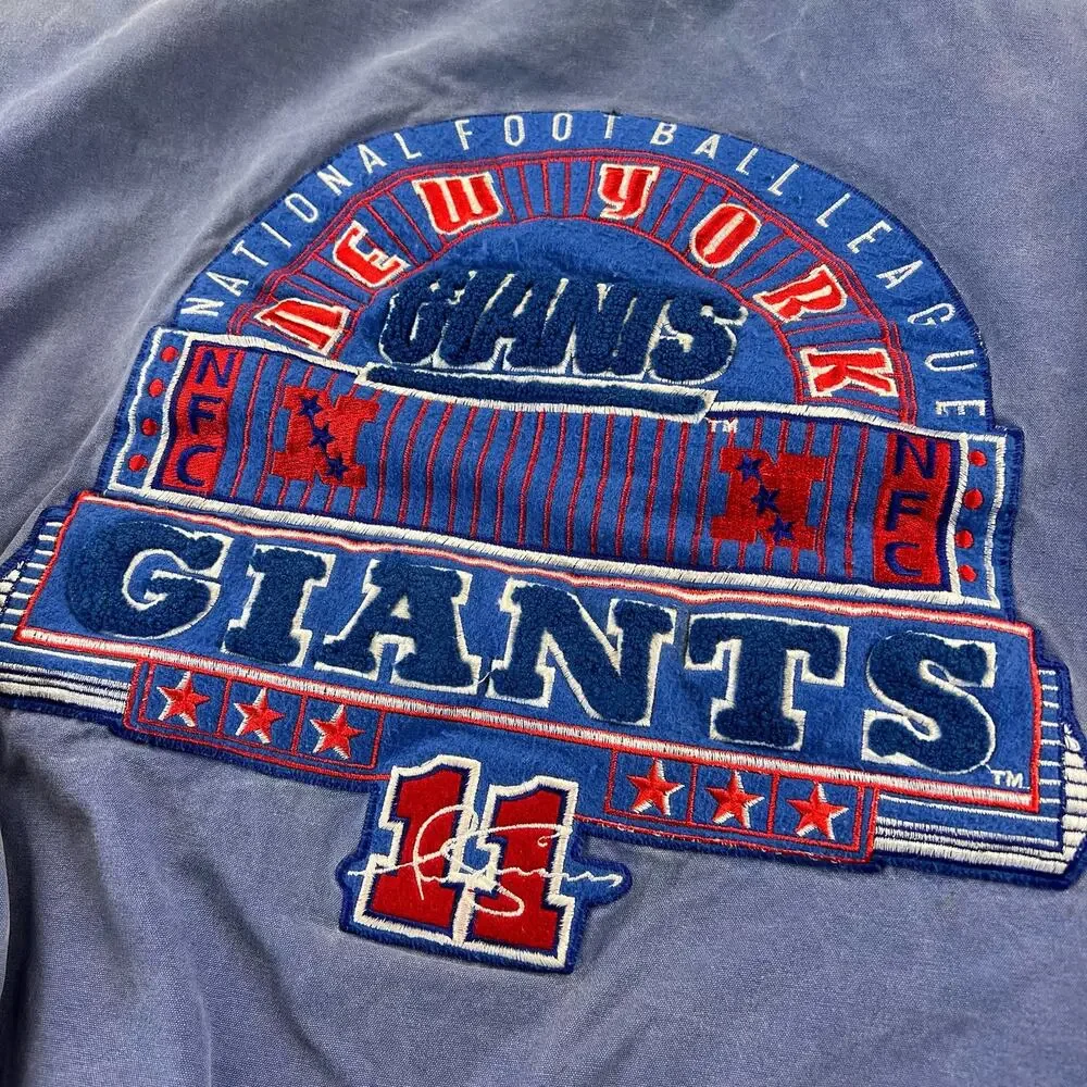 New York Giants Phil Simms Nutmeg Campri Vintage Jacket Coat Size Men's Medium